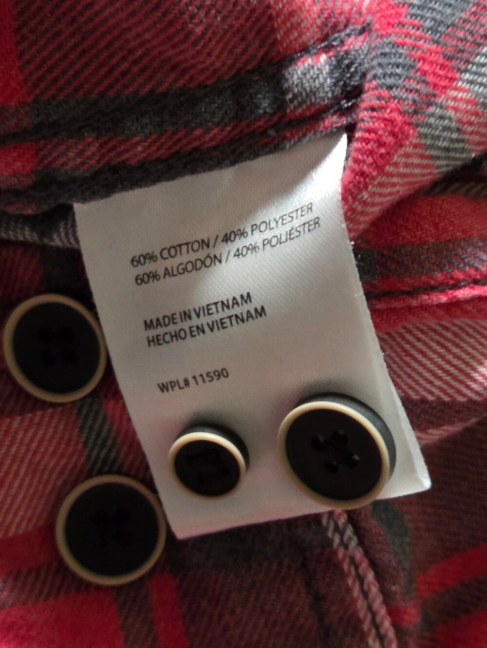 Weatherproof Vintage Red Gray Plaid Button-Up Shirt Large - Picture 7 of 12